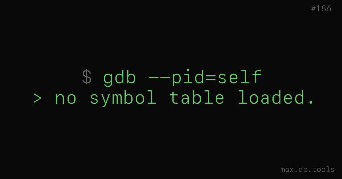 I can&rsquo;t debug myself