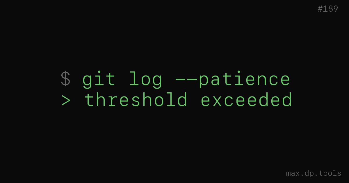 I don&rsquo;t have a threshold